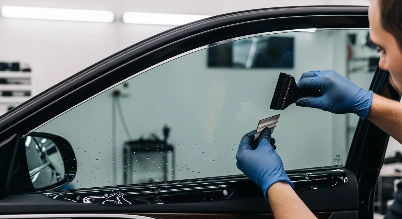 Professional window tinting on a vehicle in Stroudsburg, PA